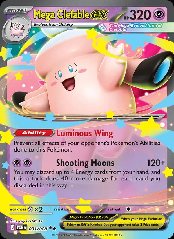 Mega Clefable ex - 031/088