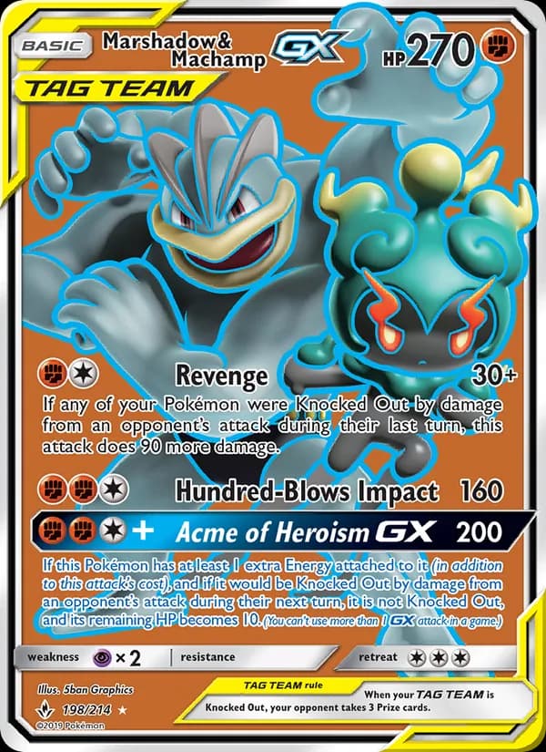 Marshadow & Machamp GX (198) (Full Art)