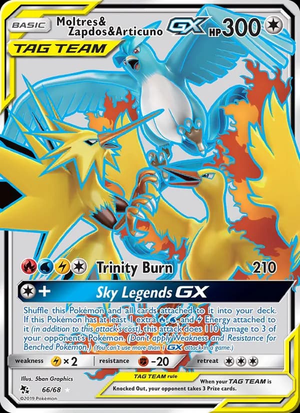 Moltres & Zapdos & Articuno GX (Full Art)