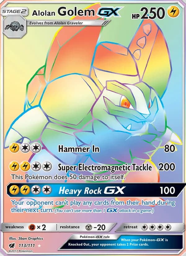Alolan Golem GX (Secret)