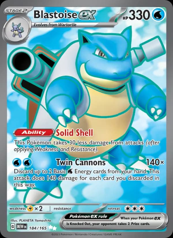 Blastoise ex - 184/165
