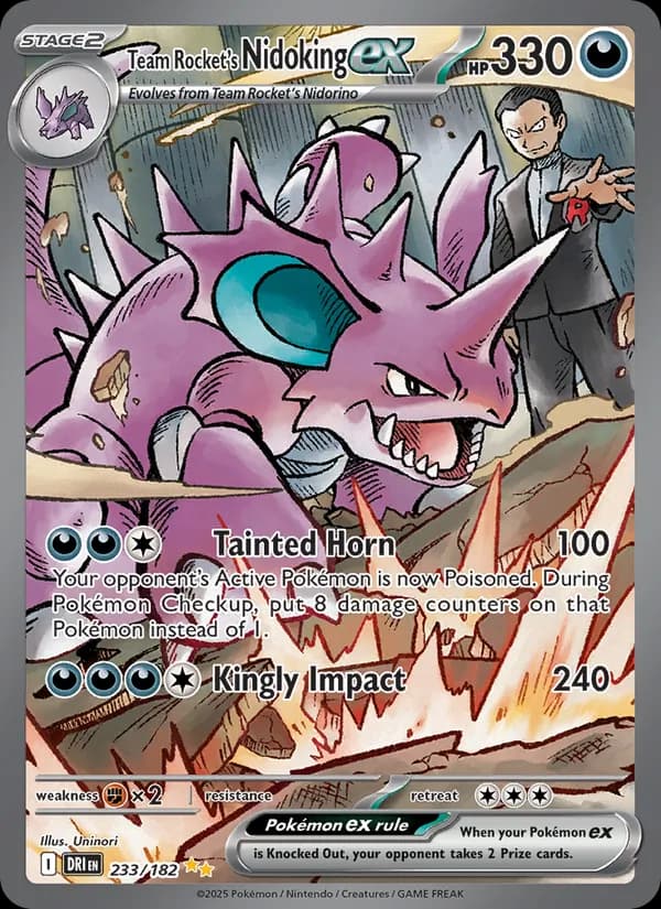 Team Rocket's Nidoking ex #233/182