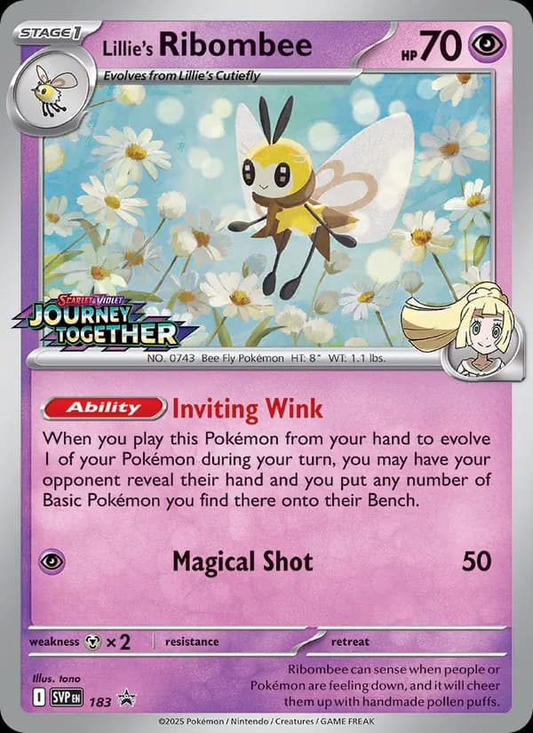Lillie's Ribombee - 183 (Prerelease) [Staff]