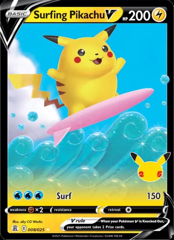 Surfing Pikachu V #008/025