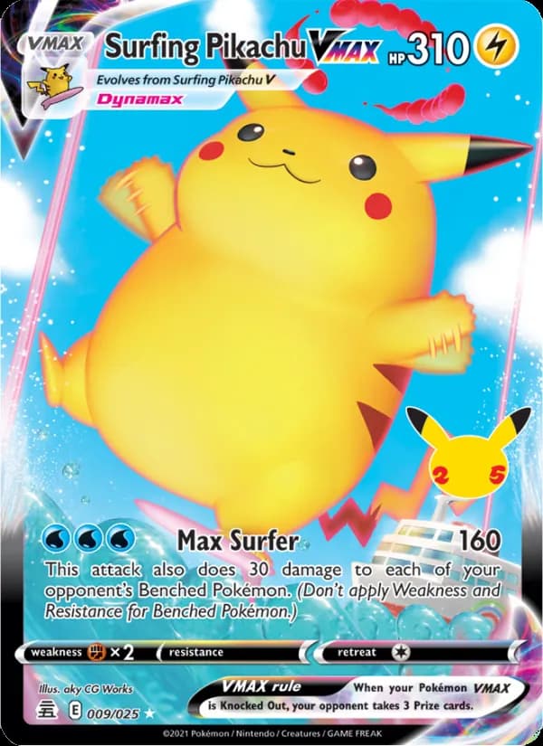 Surfing Pikachu VMAX #009/025
