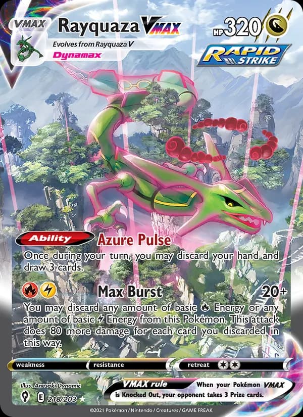 Rayquaza VMAX (Alternate Art Secret) #218/203