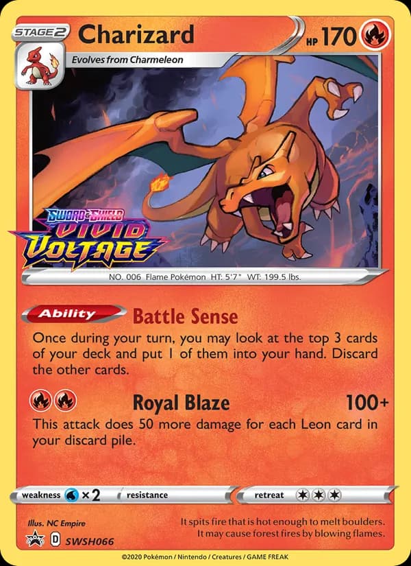 Charizard - SWSH066 (Prerelease) [Staff]