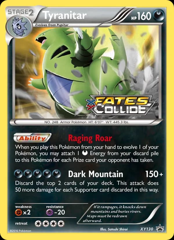 Tyranitar - XY130 (Prerelease) [Staff]