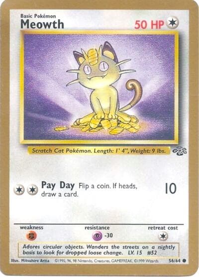 Meowth - 56/64 (Gold Bordered Promo)