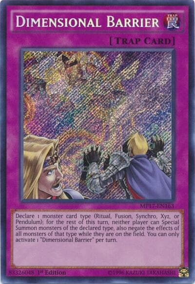 Dimensional Barrier