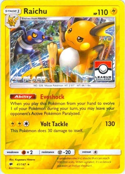 Raichu - 41/147 (League Challenge) [2nd Place]