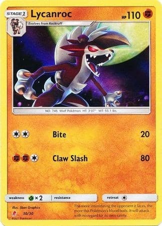 Lycanroc (#30 Holofoil) #30/30