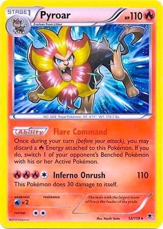 Pyroar - 12/119 (Cosmos Holo)