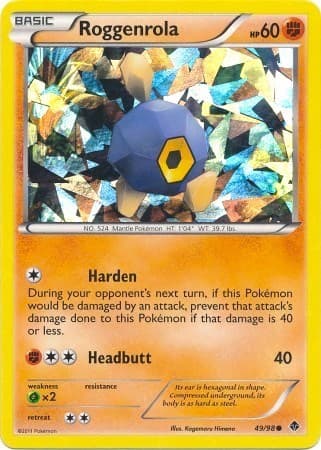 Roggenrola - 49/98 (Cracked Ice Holo)