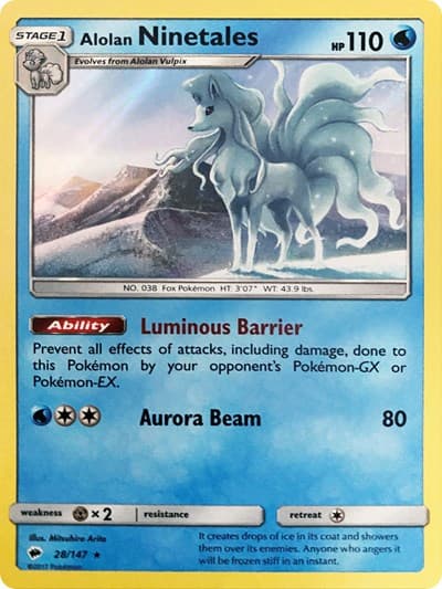 Alolan Ninetales - 28/147 (Water Web Holo)