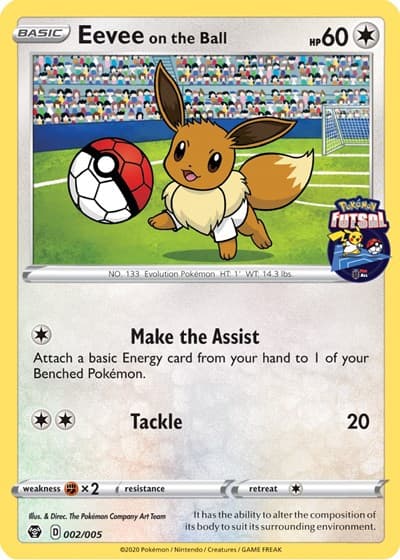Eevee on the Ball - 002/005 (Pokemon Futsal)