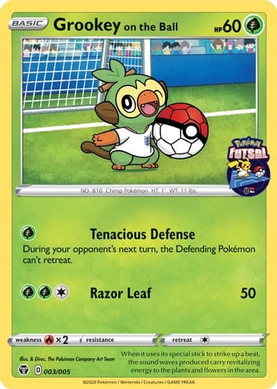 Grookey on the Ball - 003/005 (Pokemon Futsal)