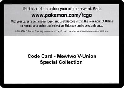 Code Card - Mewtwo V-UNION Special Collection