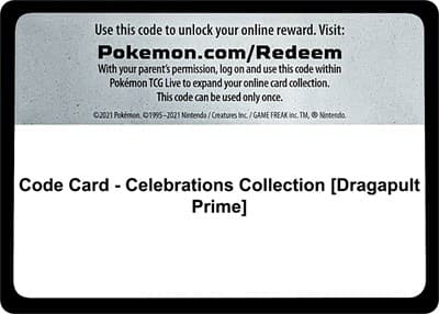 Code Card - Celebrations Collection [Dragapult Prime]