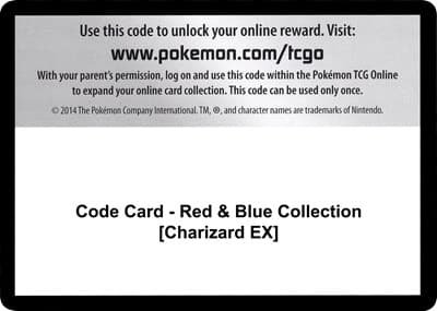 Code Card - Red & Blue Collection [Charizard EX]