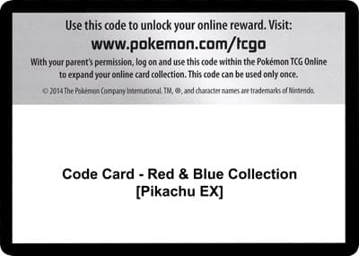 Code Card - Red & Blue Collection [Pikachu EX]