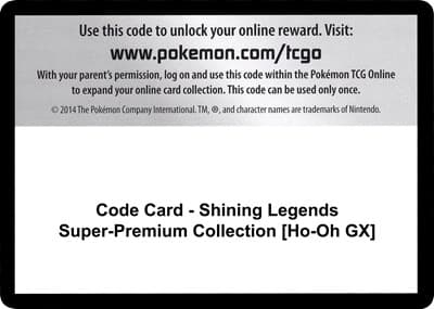 Code Card - Shining Legends Super-Premium Collection [Ho-Oh GX]