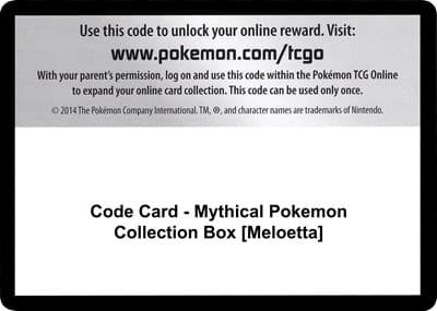 Code Card - Mythical Pokemon Collection Box [Meloetta]