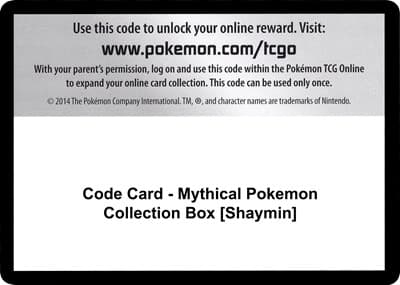 Code Card - Mythical Pokemon Collection Box [Shaymin]