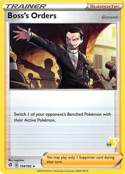 Boss's Orders - 154/192 (#44 Pikachu Stamped) #154/192