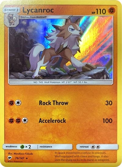 Lycanroc - 76/147 (Water Web Holo)