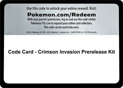 Code Card - Crimson Invasion Prerelease Kit