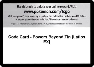 Code Card - Powers Beyond Tin [Latios EX]