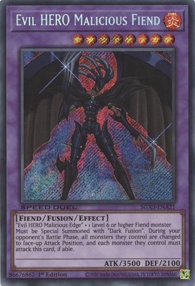 Evil HERO Malicious Fiend (Secret Rare)