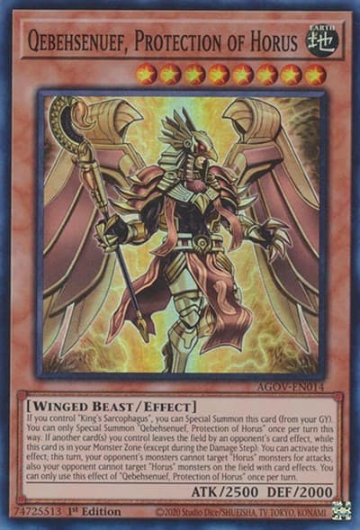 Qebehsenuef, Protection of Horus
