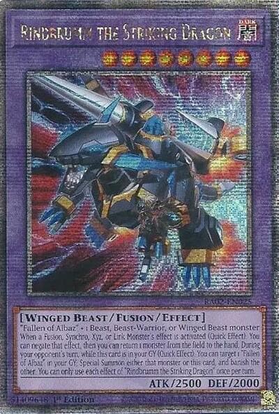Rindbrumm the Striking Dragon (Quarter Century Secret Rare)