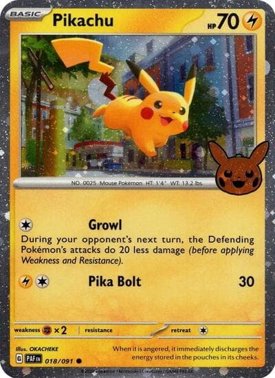 Pikachu - 018/091 (Cosmos Holo) #018/091
