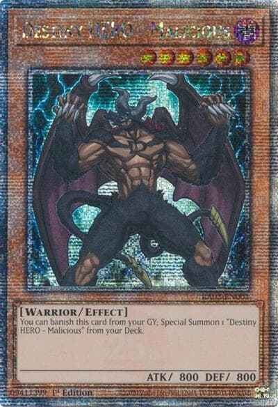 Destiny HERO - Malicious (Quarter Century Secret Rare)
