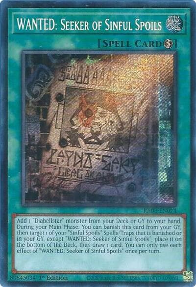WANTED: Seeker of Sinful Spoils (Secret Rare)