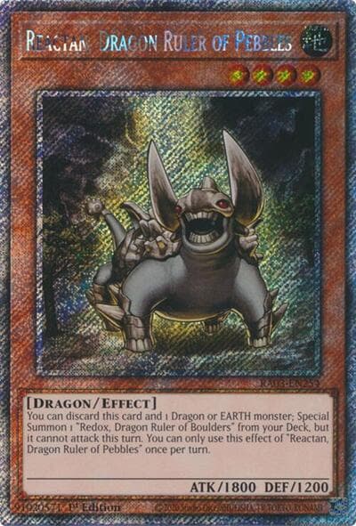 Reactan, Dragon Ruler of Pebbles (Platinum Secret Rare)