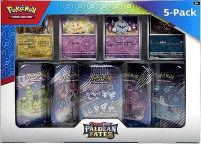 Costco Pokemon Scarlet & Violet Paldean Fates Mini Tin 5-pack