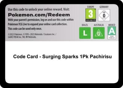 Code Card - Surging Sparks Blister [Pachirisu]