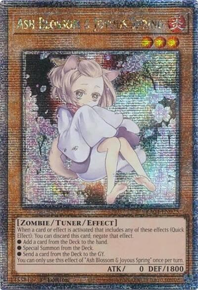 Ash Blossom & Joyous Spring (Alternate Art) (Quarter Century Secret Rare)