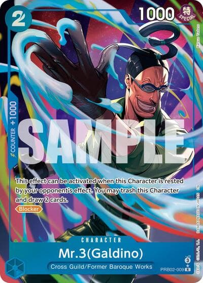 Mr.3(Galdino) - PRB02-009 (Alternate Art)