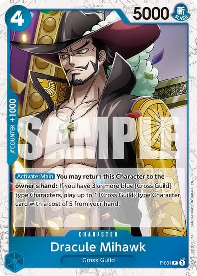 Dracule Mihawk - P-081 (Pirate Foil)