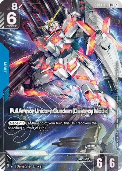 Full Armor Unicorn Gundam (Destroy Mode) (U+)