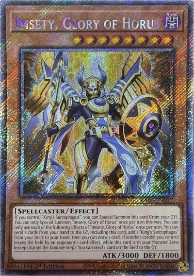 Imsety, Glory of Horus (Platinum Secret Rare)
