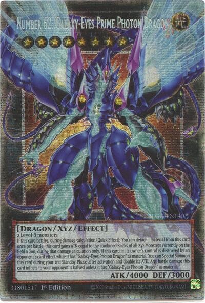 Number 62: Galaxy-Eyes Prime Photon Dragon (Starlight Rare)
