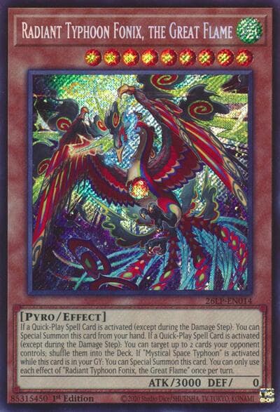 Radiant Typhoon Fonix, the Great Flame (Secret Rare)