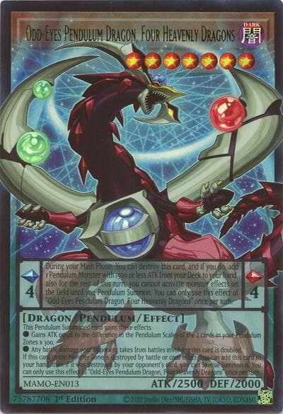 Odd-Eyes Pendulum Dragon, Four Heavenly Dragons (Extended Art)