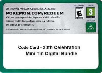 Code Card - 30th Celebration Mini Tin digital bundle